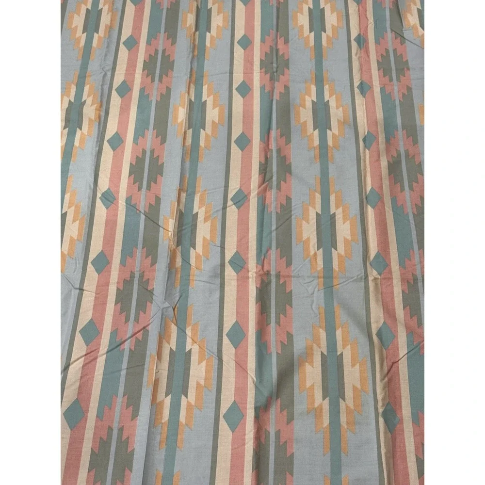 Lady Pepperell Sheet Set Twin Pink Blue Southwest Excellent Vintage Percale USA